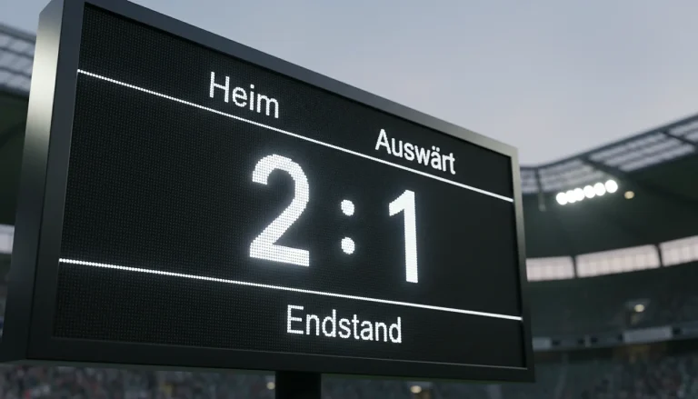 Bundesliga Ergebniswetten – Anzeigetafel mit exaktem Spielstand