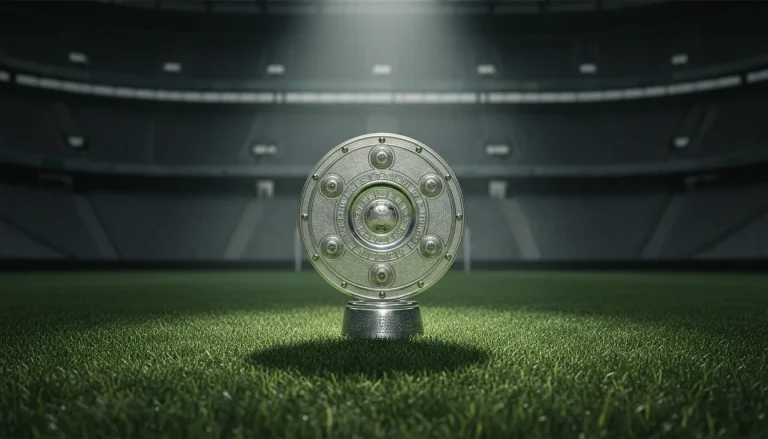 Bundesliga Meister Wetten 2025/26 – Meisterschale auf dem Rasen