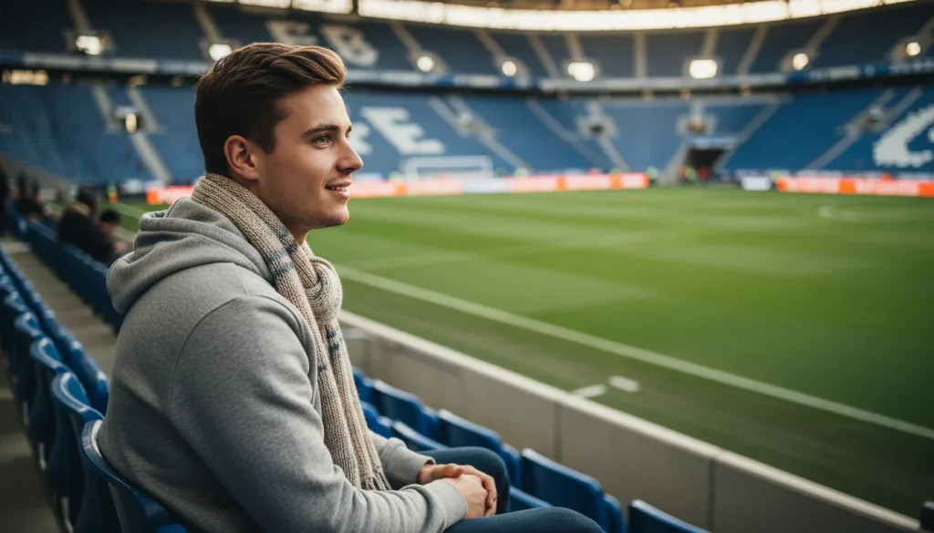 Bundesliga Wetten für Anfänger – Einsteiger verfolgt Bundesliga-Spiel im Stadion