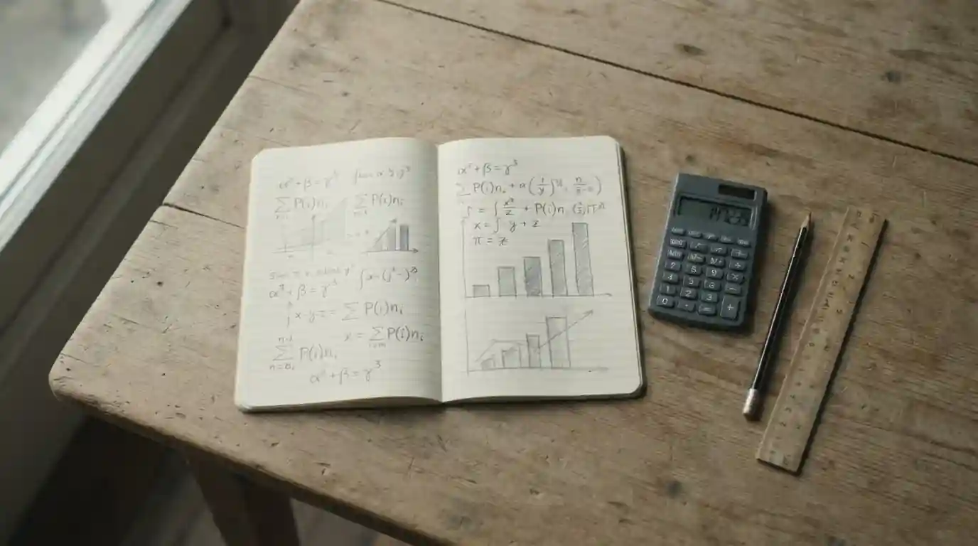 Taschenrechner und handschriftliche Notizen zur Break-even-Berechnung