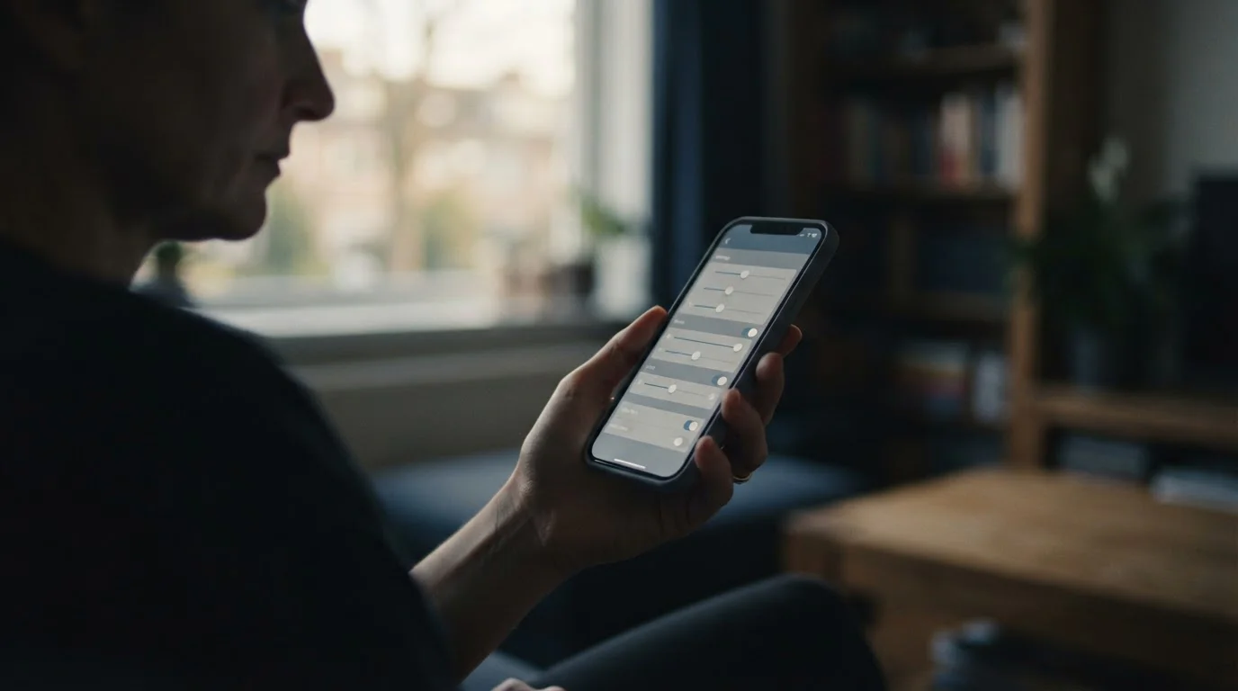Einstellung von Einzahlungslimits auf Smartphone in ruhiger Umgebung