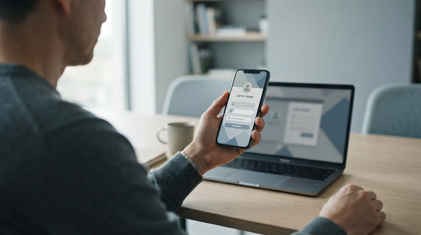 Digitaler Zahlungsprozess und Identitätsprüfung am Smartphone